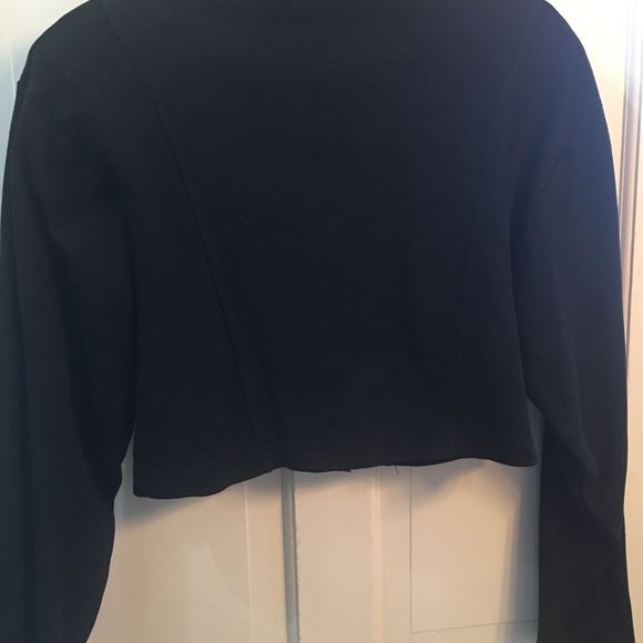 1980s womens Black cropped jacket animal print, sequins CLOTHES AND EFFECT - Picture 7 of 7